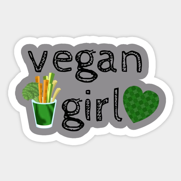 Vegan girl Sticker by Babaloo